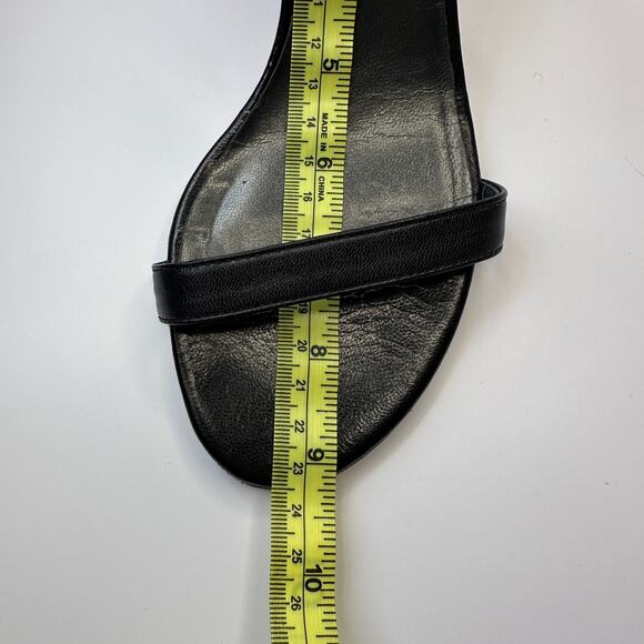 Stuart Weitzman $475 Nunaked Curve 75mm Sandal Heel Black Leather Size 6 M - Picture 10 of 16